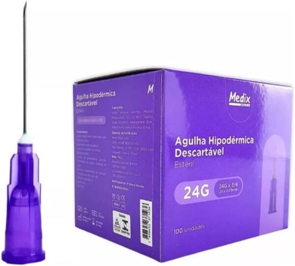 AGULHA DESCARTÁVEL CX/100 - MEDIX