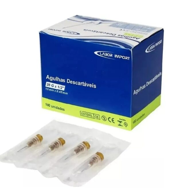 AGULHA HIP. 13X4,5 C/100 LABOR IMPORT