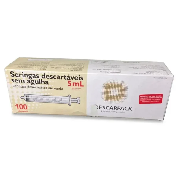SERINGA DESC. 05ML S/AG CX/100 LUER LOCK DESCARPACK