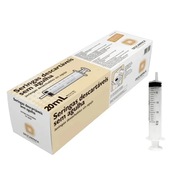 SERINGA DESC. 20ML S/AG CX/50 LUER SLIP DESCARPACK