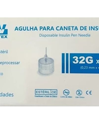 AGULHA P CANETA DE INSULINA 32GX4MM - WILTEX