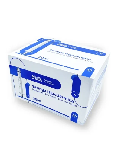 SERINGA 20ML S-AG CX-50 LUER LOCK MEDIX