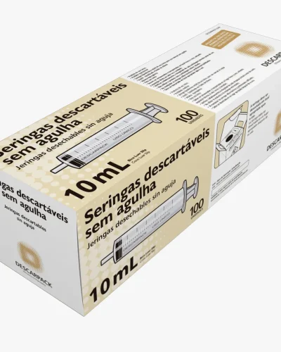 SERINGA DESCARTAVEL 10ML S-AG CX100 LUER SLIP DESCARPACK